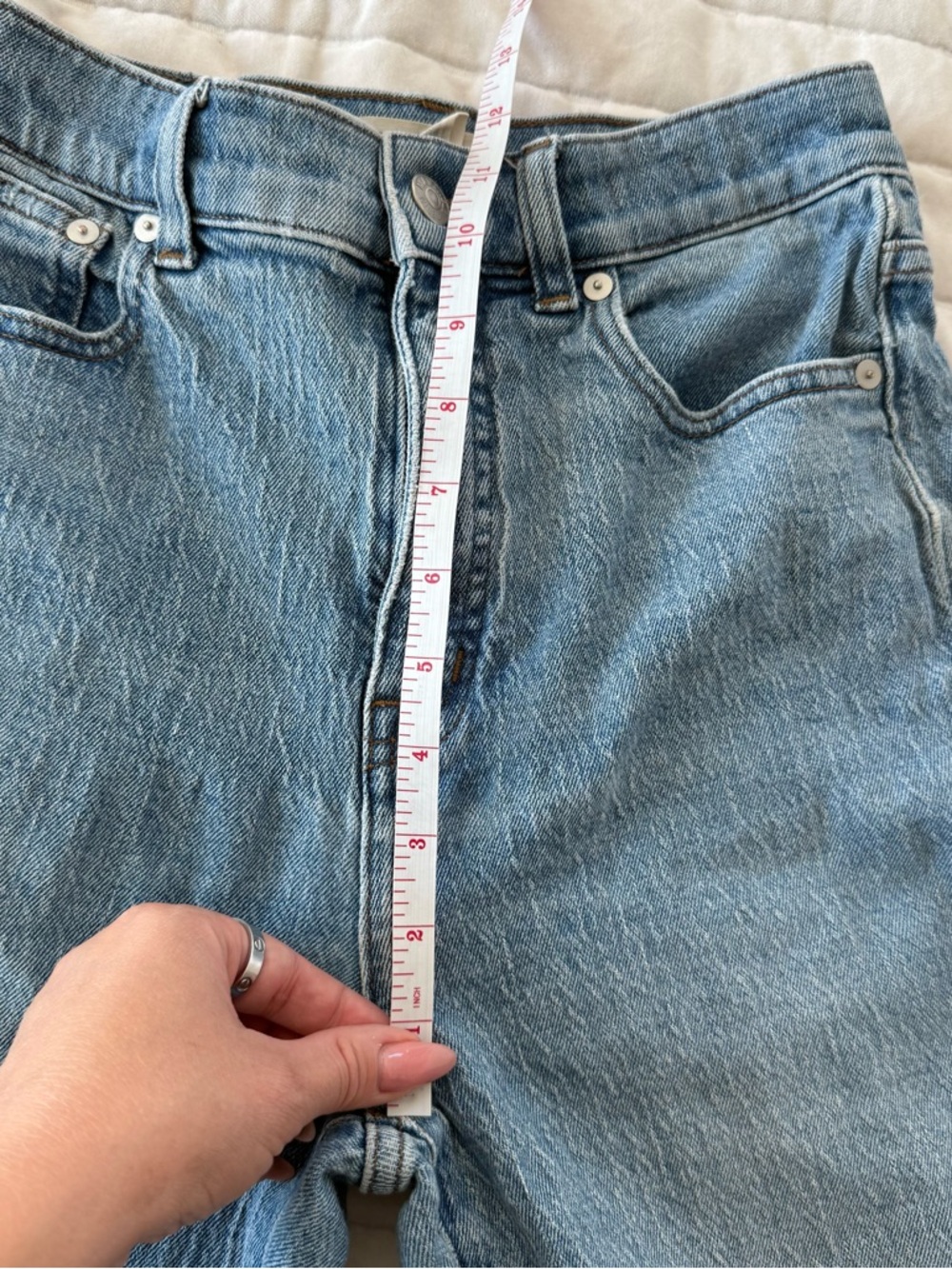 MADEWELL The Tall '90s Straight Jean blue denim high rise size 26 - Picture 10 of 10